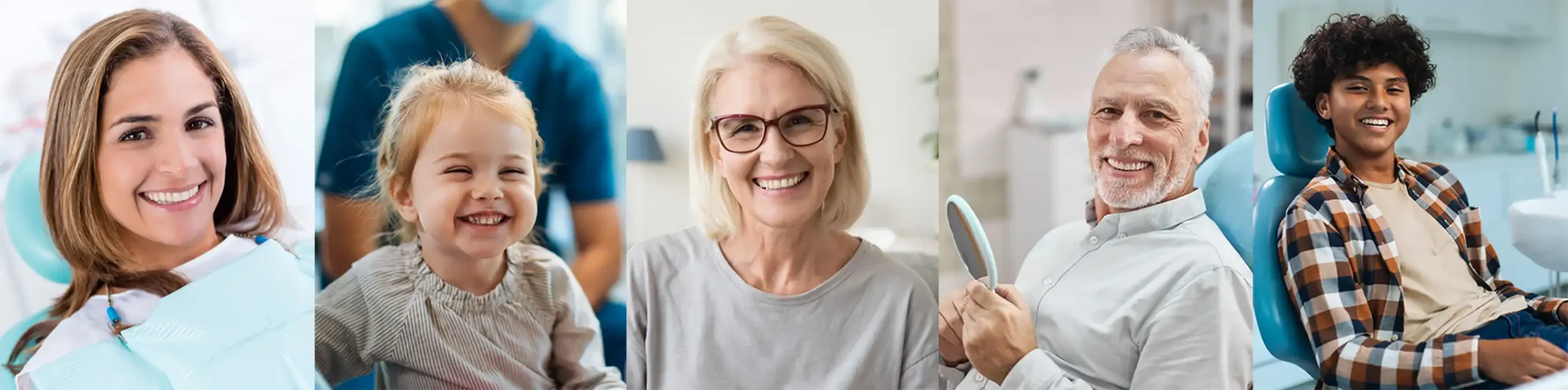 Choosing the right Omaha Dentist is a montage of photos that spans all ages.